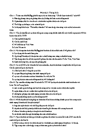 Ôn thi THPT Quốc gia Lịch sử 12 - Vấn đề 04: Các nước tư bản sau Chiến tranh thế giới thứ hai (1945-2000) - Mức độ 2: Thông hiểu (Có lời giải chi tiết)