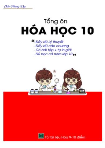 Tổng ôn Hóa học Lớp 10