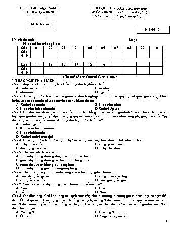 Đề thi học kì 1 môn Giáo dục công dân 11 - Đề 401 - Năm học 2019-2020 - Trường THPT Mạc Đĩnh Chi (Có đáp án + Ma trận)