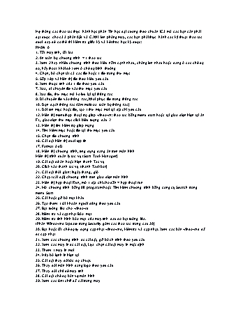 Hệ thống các thao tác thực hành học phần Tin học đại cương theo chuẩn IC3